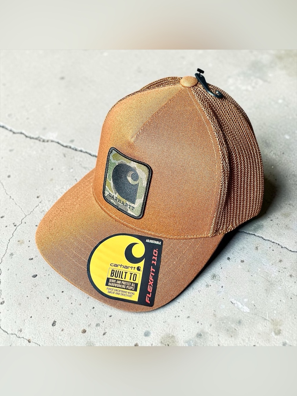 Carhartt Mens 107271 Rugged Flex®Twill Mesh-Back Camo Patch Trucker Hat Sz OS